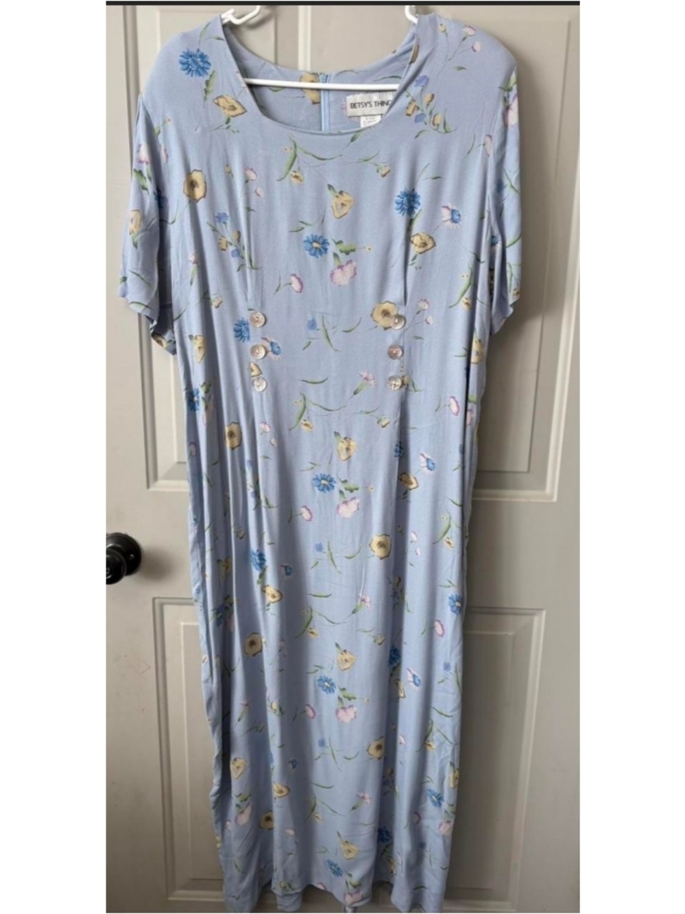 Vintage Betsy's Things Light Blue Floral Dress